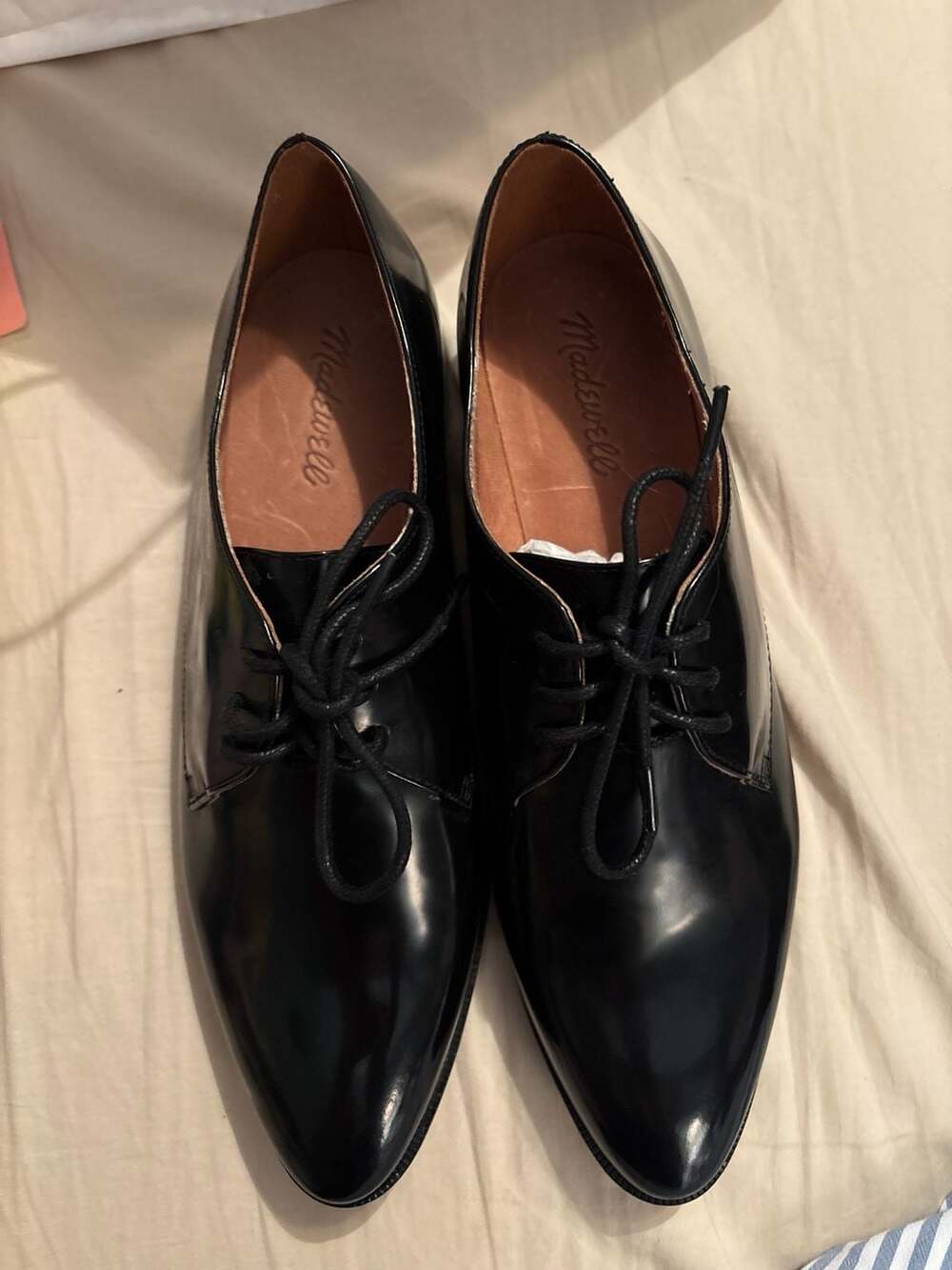 Madewell The Jess Oxford in Black Leather Size 10
